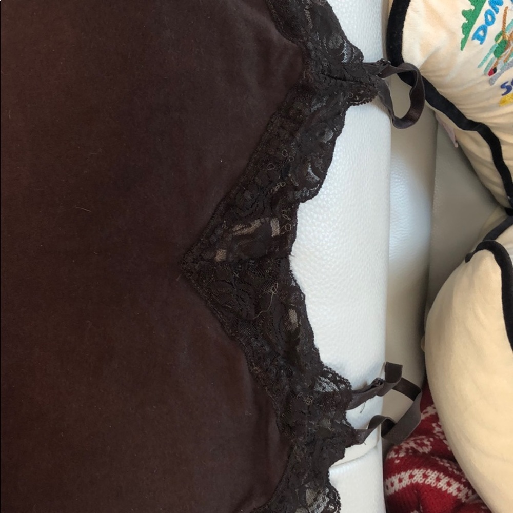 Brown Cami with lace
